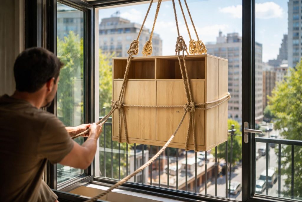 découvrez comment monter un meuble par la fenêtre en toute sécurité en utilisant des cordes. suivez nos conseils pratiques étape par étape pour réussir cette opération délicate sans effort ni dommage.