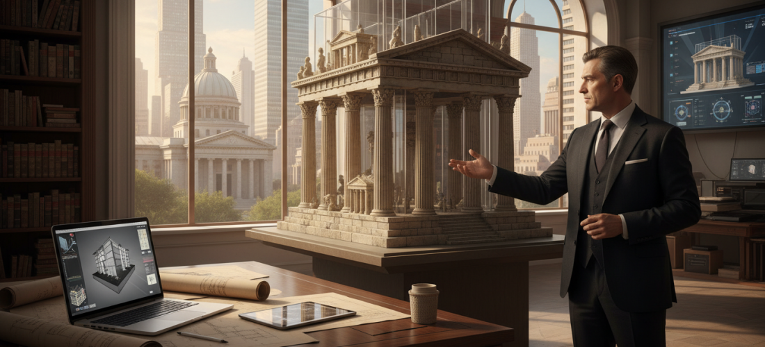 découvrez l'équilibre subtil entre héritage traditionnel et innovation contemporaine à travers l'œuvre d'un architecte du classicisme, où élégance intemporelle rime avec modernité.