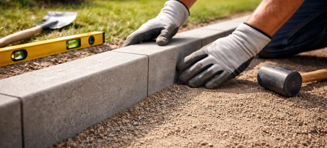 apprenez à poser une bordure en béton sans utiliser de ciment grâce à nos conseils pratiques et faciles à suivre pour un aménagement extérieur réussi.